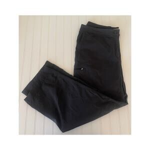 LL Bean Hiking Pants Black Pockets Camping Explore Lightweight Size Womens 18